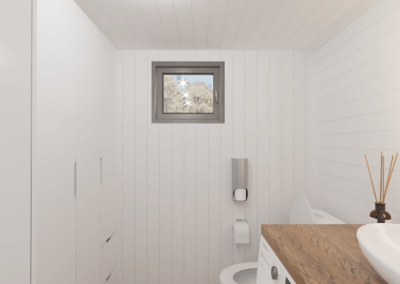 Spacious Bathroom Tiny homes Australia