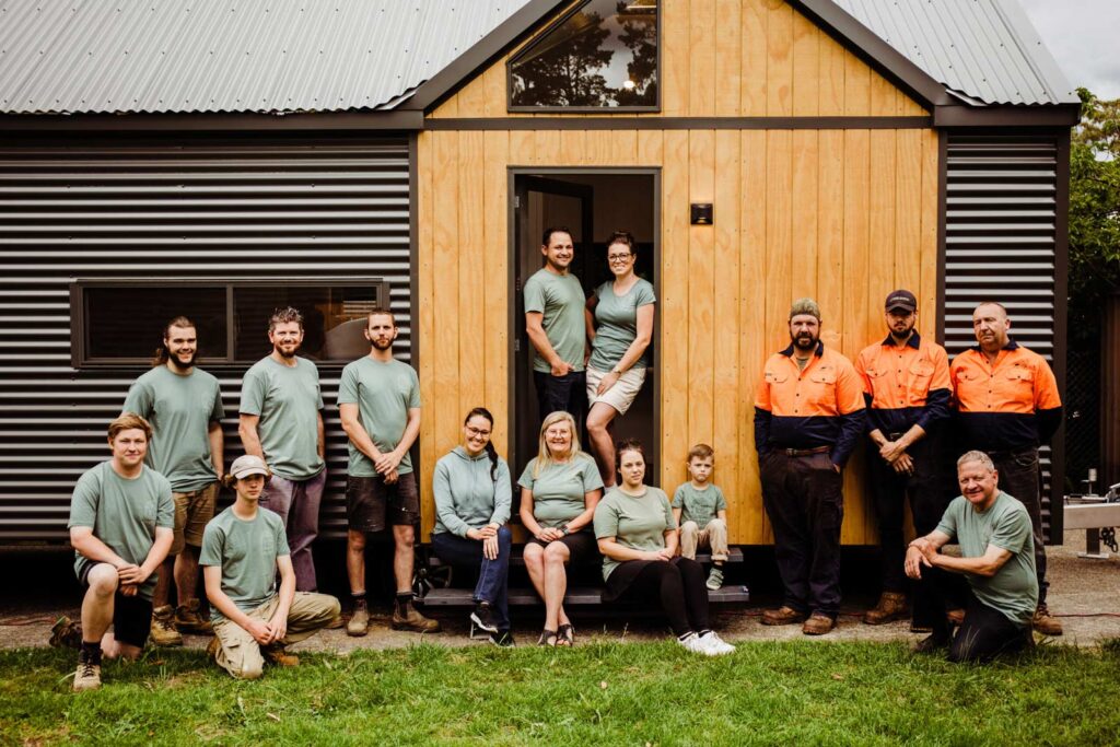 UNPLGD Team shoot about us tiny home nsw